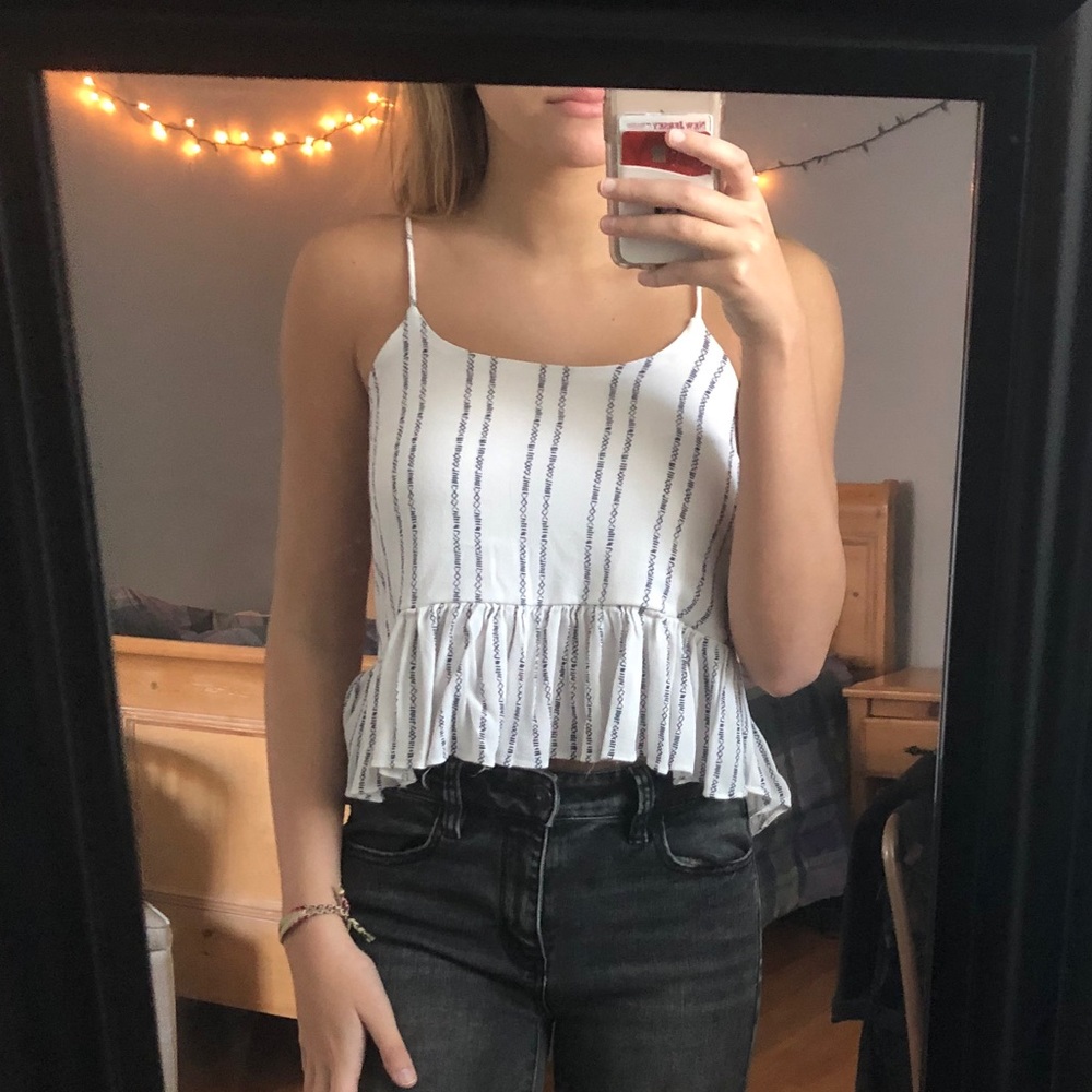 Lulus ruffled bottom tank